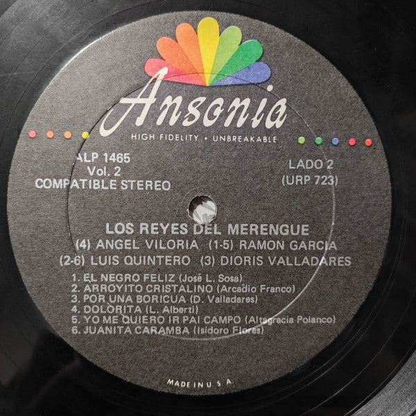 Angel Viloria, Luis Quintero (2), Ramon Garcia (2), Dioris Valladares – Los Reyes Del Merengue Vol. 2 (LP, Compilation, US)