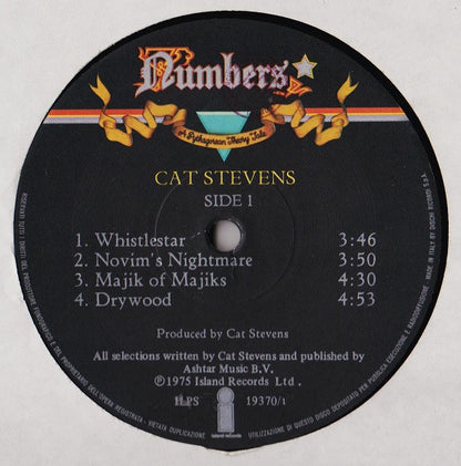 Cat Stevens – Numbers (LP, Album, Italy - 1975)