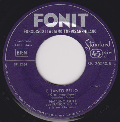 Natalino Otto, Orchestra Mojoli – Amo Parigi = I Love Paris (7", Italy - 1956)