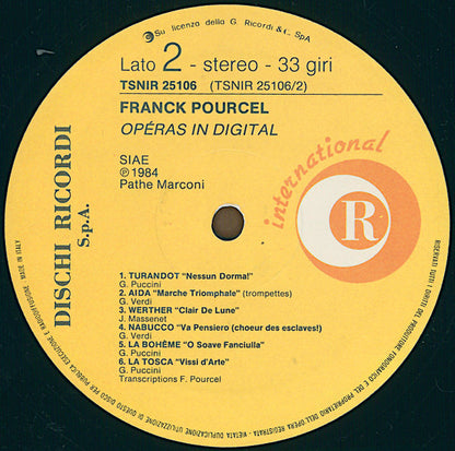 Franck Pourcel – Operas In Digital (LP, Album, Italy - 1984)