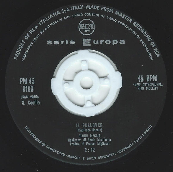 Gianni Meccia – Il Pullover  (7", Italy - 1961)