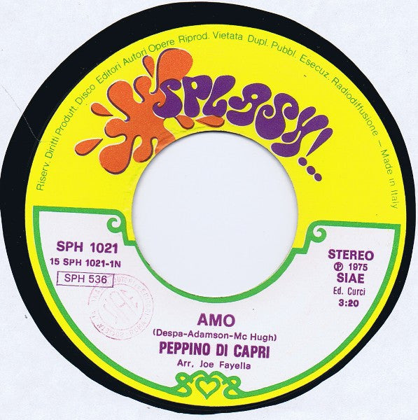 Peppino Di Capri – Amo (7", Italy - 1975)