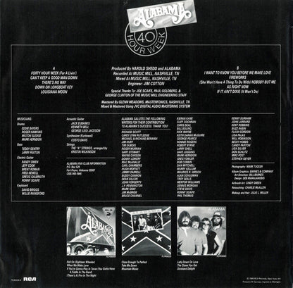Alabama – 40 Hour Week (LP, Album, Europe - 1985)