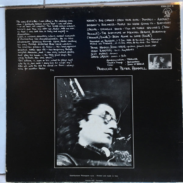 Peter Hammill – Nadir's Big Chance (LP, Album, Italy - 1975)