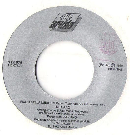 Mecano – Figlio Della Luna (7", Italy - 1989)