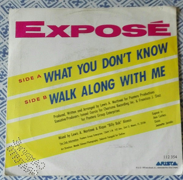 Exposé – What You Don't Know (7", Italy - 1989)