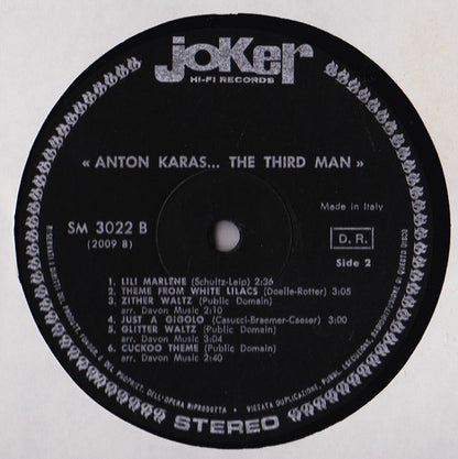 Anton Karas – The Third Man (LP, Album, Italy - 1966)