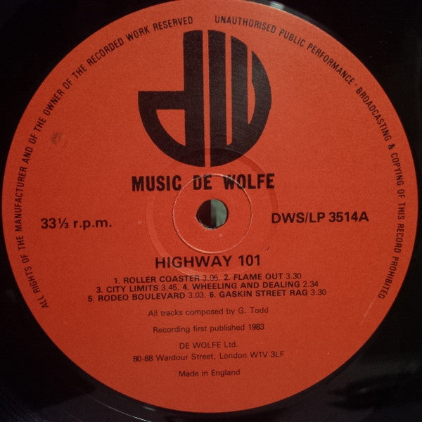 The International Television Orchestra – Highway 101 (LP, UK - 1983)