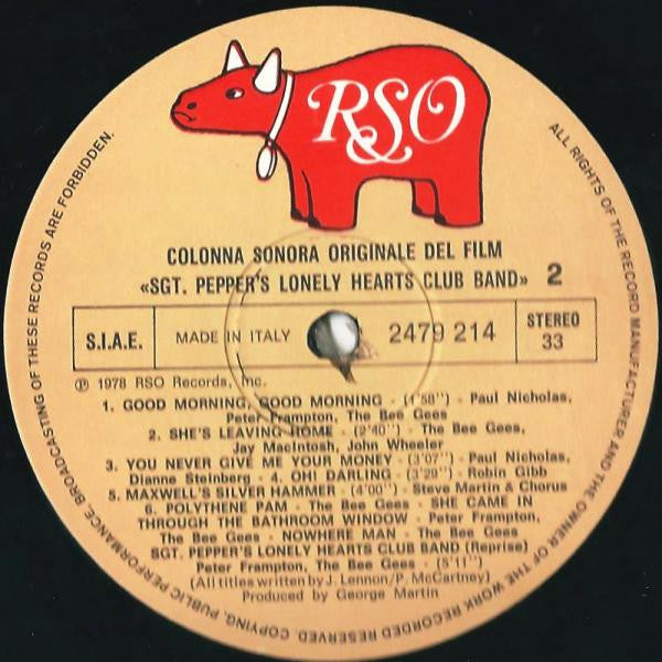 Various – Sgt. Pepper's Lonely Hearts Club Band (LP, Album, Italy - 1978)