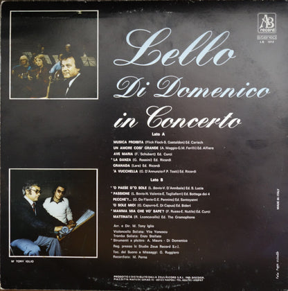 Lello Di Domenico – In Concerto (LP, Album, Italy - 1980)