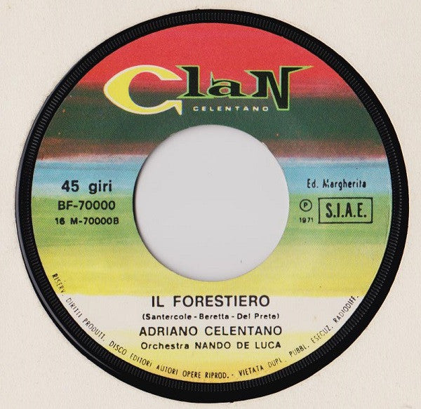 Adriano Celentano – Sotto Le Lenzuola (7", Italy - 1971)