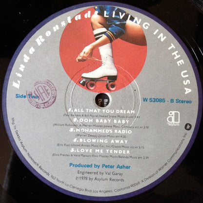 Linda Ronstadt – Living In The USA (LP, Album, Italy - 1978)