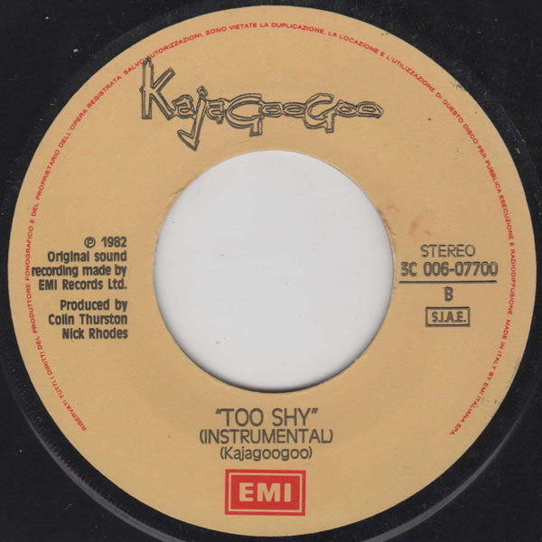 Kajagoogoo – Too Shy (7", Italy - 1983)