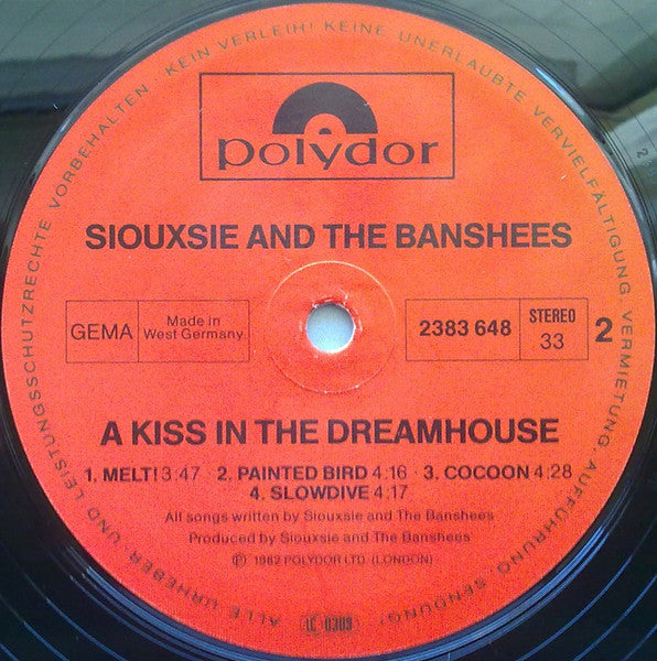 Siouxsie & The Banshees – A Kiss In The Dreamhouse (LP, Album, Germany - 1982)