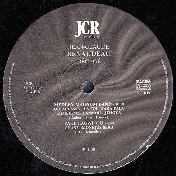 Jean-Claude Renaudeau – Dégagé (LP, Album, France - 1989)