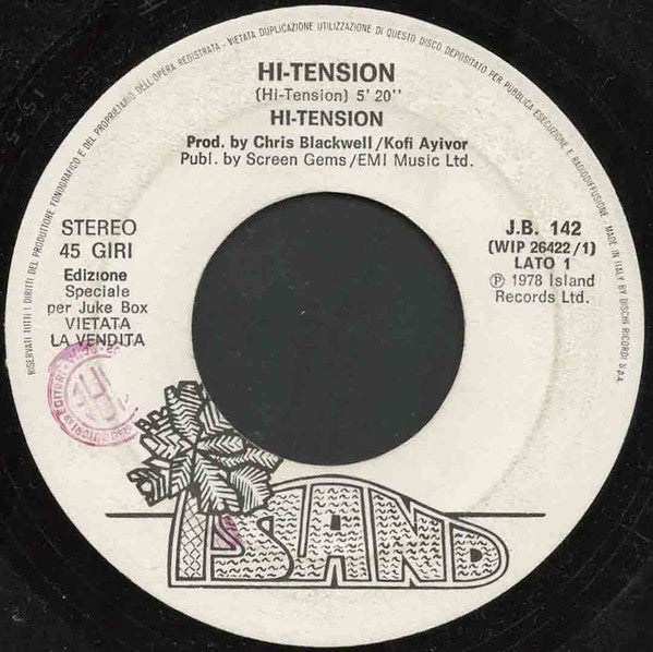 Hi-Tension, Johnny Wakelin – Hi Tension / Afro Afrique (7", Italy - 1978)