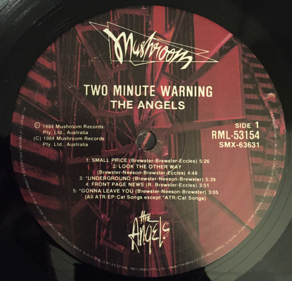 The Angels – Two Minute Warning (LP, Album, Australia - 1984)