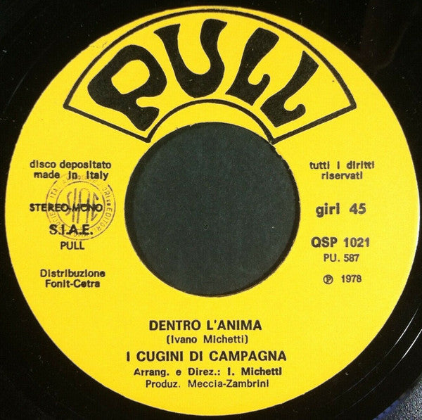 I Cugini Di Campagna – Dentro L'Anima (7", Italy - 1978)