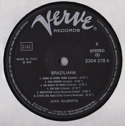 Various – Braziliana (LP, Compilation, Italy - 1975)