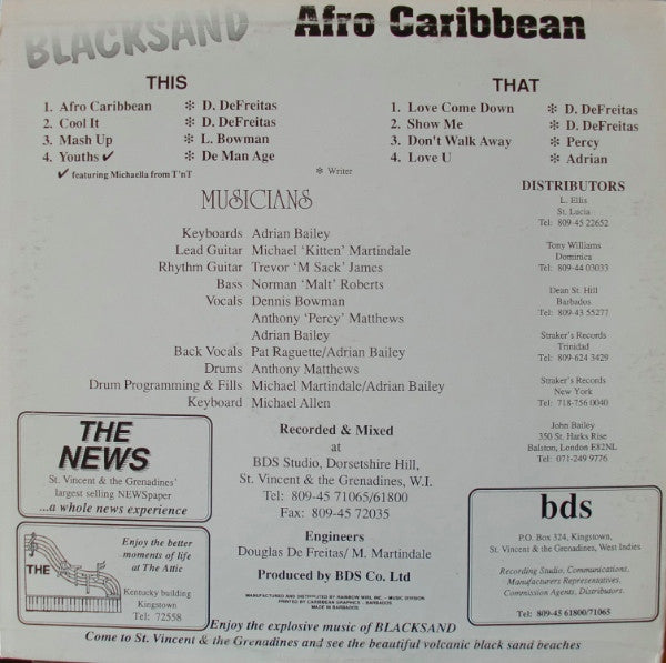 Blacksand (2) – Afro Caribbean (LP, Album, US - 1991)