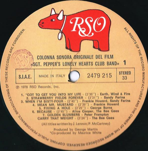 Various – Sgt. Pepper's Lonely Hearts Club Band (LP, Album, Italy - 1978)