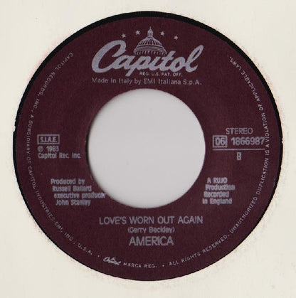 America (2) – Your Move / Love's Worn Out Again (7", Italy - 1983)