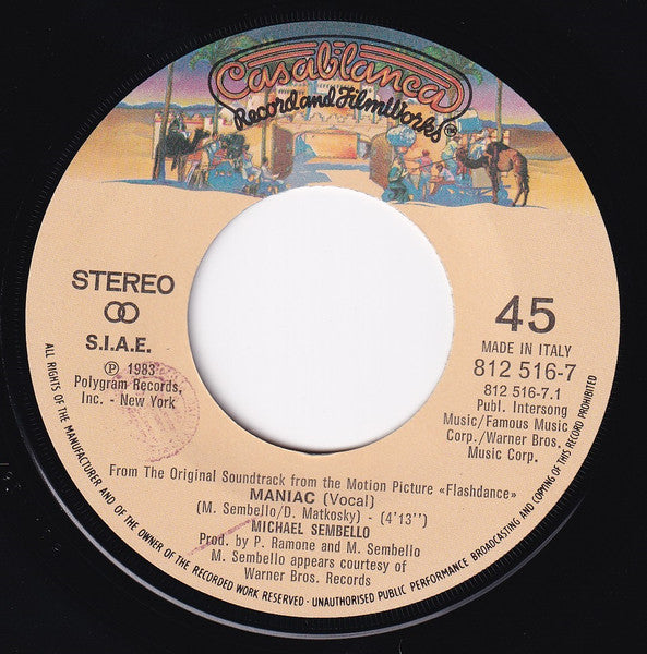 Michael Sembello – Maniac (7", Italy - 1983)