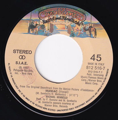 Michael Sembello – Maniac (7", Italy - 1983)