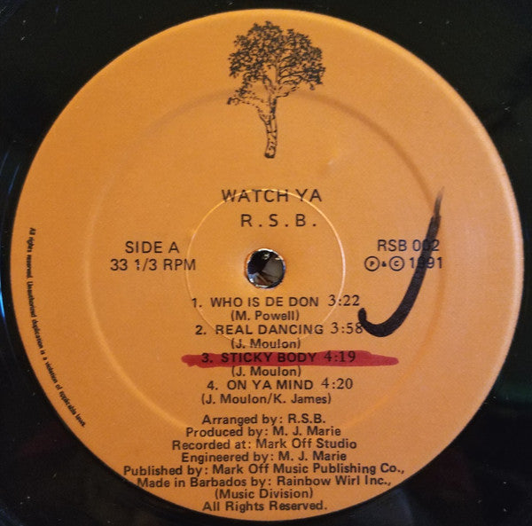 Roots Stem Branches – Watch Ya (LP, Album, Barbados - 1991)