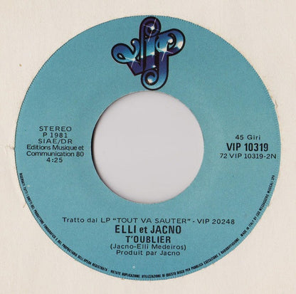 Elli & Jacno – Main Dans La Main (7", Italy - 1981)