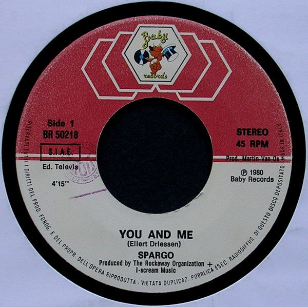 Spargo – You And Me (7", Italy - 1980)