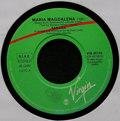 Sandra – (I'll Never Be) Maria Magdalena (7", Italy - 1985)