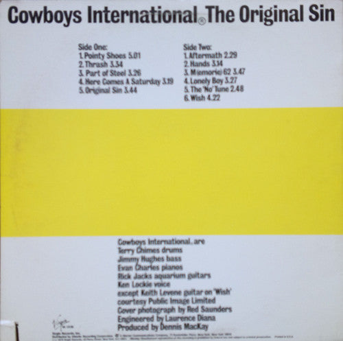 Cowboys International – The Original Sin (LP, Album, US - 1979)