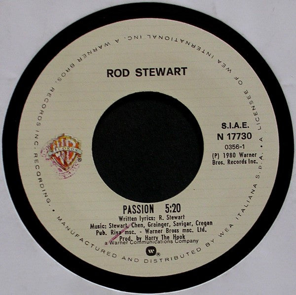 Rod Stewart – Passion (7", Italy - 1980)