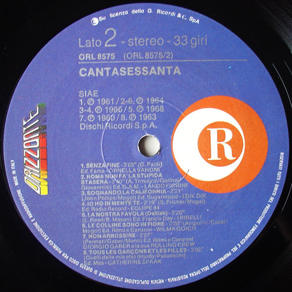 Various – Cantasessanta (LP, Compilation, Italy - 1981)