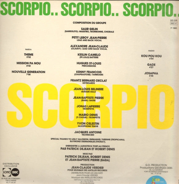 Scorpio Universel – Scorpio.. Scorpio.. Scorpio.. (LP, France - 1985)
