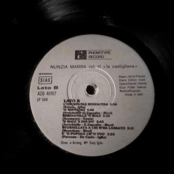 Nunzia Marra – La Castigliana Vol. 11 (LP, Italy)