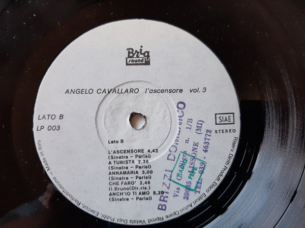 Angelo Cavallaro – L'ascensore Vol. 3 (LP, Album, Italy - 1983)
