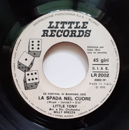 Little Tony – La Spada Nel Cuore (7", Italy - 1970)