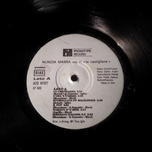 Nunzia Marra – La Castigliana Vol. 11 (LP, Italy)