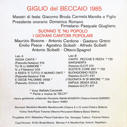 I Giovani Cantori Popolari – Suonno 'E 'Nu Popolo (LP, Italy - 1985)