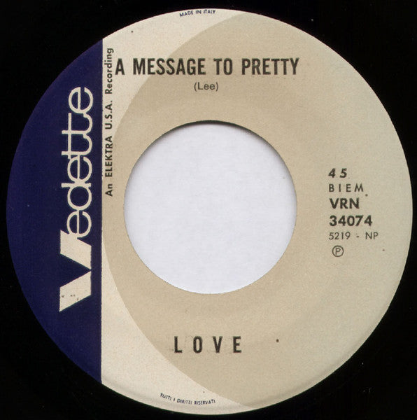 Love – My Little Red Book / A Message To Pretty (7", Italy - 1967)