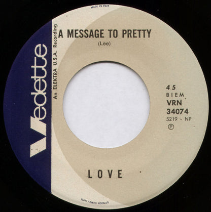 Love – My Little Red Book / A Message To Pretty (7", Italy - 1967)