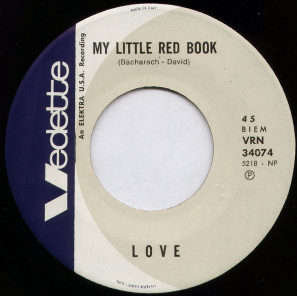 Love – My Little Red Book / A Message To Pretty (7", Italy - 1967)