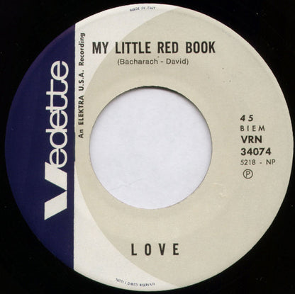 Love – My Little Red Book / A Message To Pretty (7", Italy - 1967)
