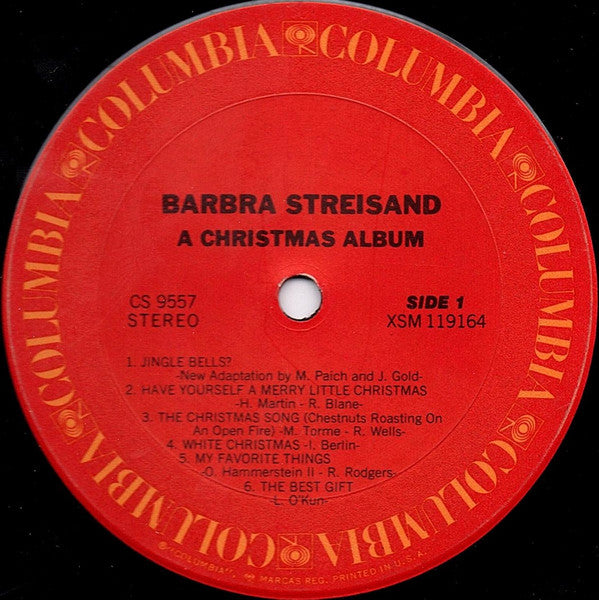 Barbra Streisand – A Christmas Album (LP, Album, Reissue, US - 1970)