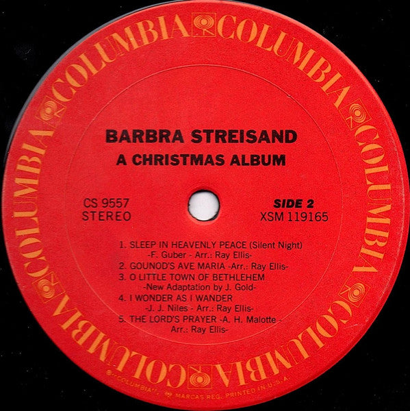 Barbra Streisand – A Christmas Album (LP, Album, Reissue, US - 1970)