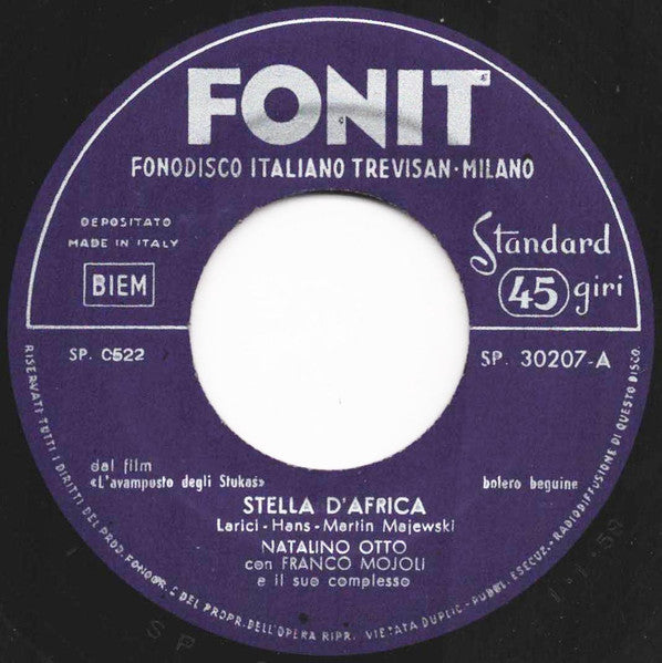 Natalino Otto – Stella D'Africa (7", Italy - 1958)
