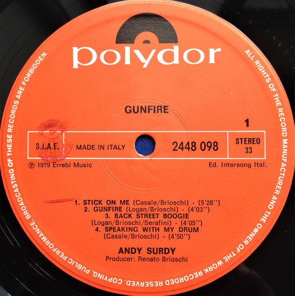 Andy Surdi – Andy Surdy (LP, Italy - 1979)