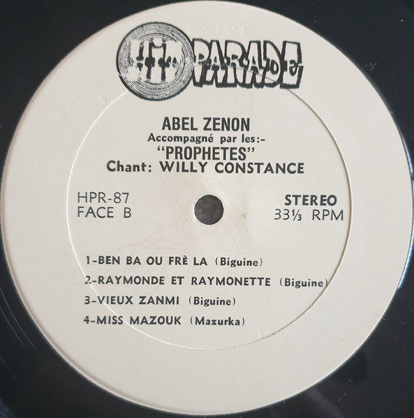 Abel Zénon, Les Prophetes – Bourrique La (LP, Album, Martinique)
